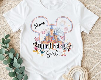 Custom Disney Birthday Girl Shirt, Family Vacation Tees
