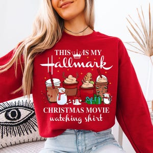 Hallmark Christmas Movie Watching Sweatshirt, Holiday Winter Gift