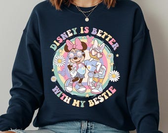 Disney Besties Trip Sweatshirt, Minnie und Daisy, Magic Kingdom Kapuzenpullover