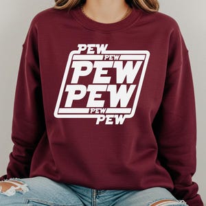 Pew Pew Star Wars Sweatshirts, Disney Classic Sweat, Pew Pew Hoodie, Disney Sweatshirt, Star Wars Pew Pew Hoodie, Pew Pew mit StarWars-Schrift