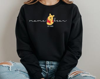 Custom Mama Bear Sweatshirt: Personalized Mom Est. 2025