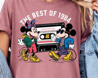 T-shirt met cassettebandje uit 1984, vintage jaren 80-stijl