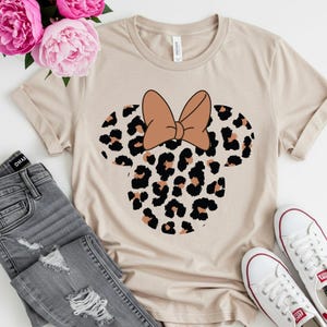 Minnie Leopard Ears Shirt, Safari Shirt, Minnie Leopard T-Shirt, Disney Shirt, Cheetah Minnie Shirt, Animal Kingdom shirt, Disney Minnie Tee