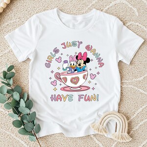 Girls Just Wanna Have Fun Shirt, Minnie And Daisy Best Friends Shirt, Besties Matching Shirt, Disney Besties Shirt,Disney Girls Shirt, tee