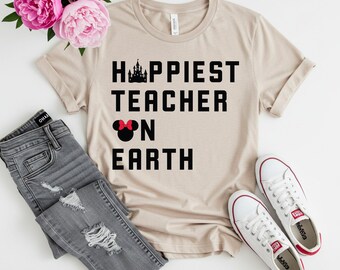 Happiest Teacher On Earth Disney Sweatshirt, Teacher Week Shirt