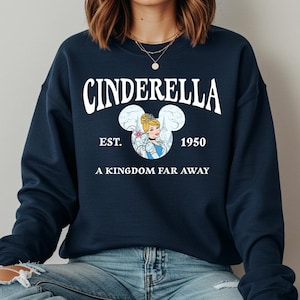 Disney-prinses-sweater, Disney Assepoester-trui, Assepoester Est. 1950-trui, prinsessenvriendtrui, prinsessenhoodie, Disney-reis