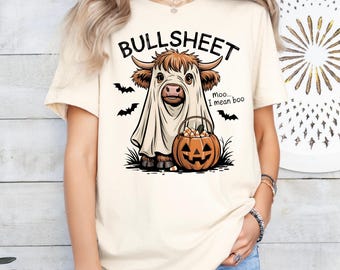 Highland Kuh Geist T-Shirt: Gruseliges Halloween T-Shirt