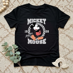 Mickey Mouse Shirt, Disney Mickey 1928 T-Shirt, Retro Mickey Shirt, Disney Trip Shirt, Checkered Mickey Shirt, Mickey Est 1928 Tee, Cute Tee