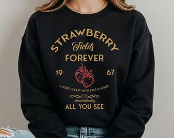 Erdbeerfelder für immer Hoodie: Retro Beatles Song Sweatshirt