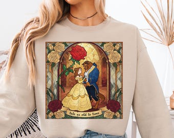 Beauty and The Beast Sweatshirt, Disney Belle Hoodie