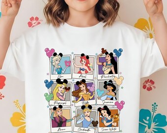 Camisetas de princesas Disney, camisetas Disney para niñas, regalo para el equipo de princesas, camisetas de princesas amigas, camisetas de princesas, lindas camisetas de princesas Disney