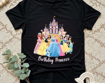 Birthday Princess T-Shirt, Disney Castle Tee