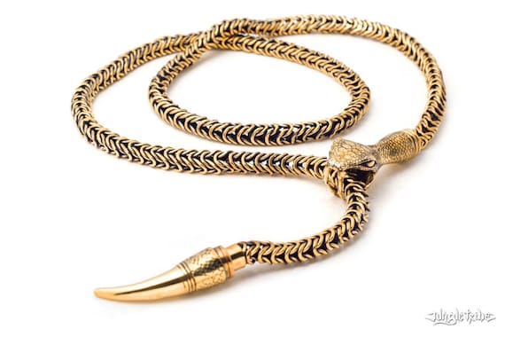 ★手元在庫割引★SCALETTO★Snake Chain Back Tooth Necklace il_fullxfull.4709711813_turx.jpg