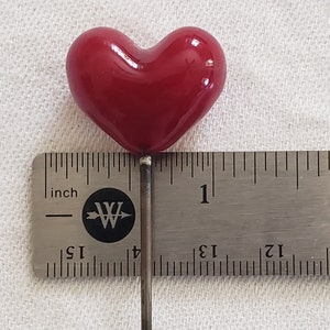 Valentine's Day Heart, Red Puffy Heart Garden Art Sun Catcher Plant Stake Lampwork Glass Puffy Heart image 6