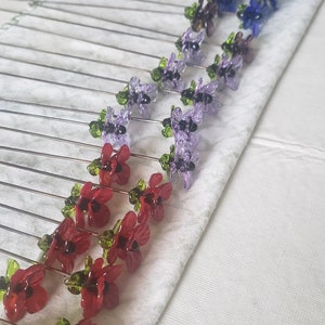 Flower Bouquet Glass Flower Garden Stakes image 6