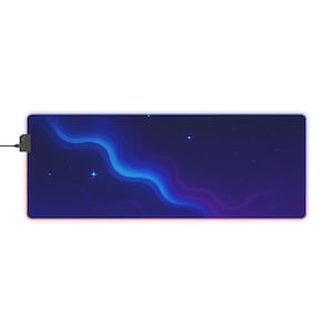Neon Aurora Starfield Extended Mouse Pad , LED Gaming Mouse Pad with RGB Lighting,