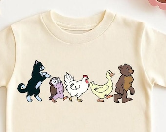 Urso e Amigos - Imagem PNG de Pequeno Animal, Download Digital, Camiseta para Amantes de Animais, Desenho Animado Vintage dos Anos 90, Imagem PNG de Animal Fofo, Download do Arquivo do Ursinho