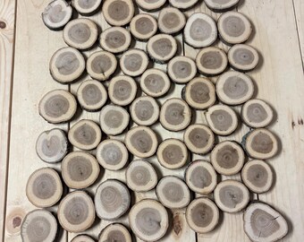 1.75”-2.25” Red Oak Wood Slices. Heat-Dried DIY Craft Rounds