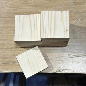 10 pack 3.5” x 3.5” x .75” Blank Wood Squares. Blank Wood Blocks. Unfinished Wood Squares. Sanded Wood Squares. Wood Blocks. Craft Blocks