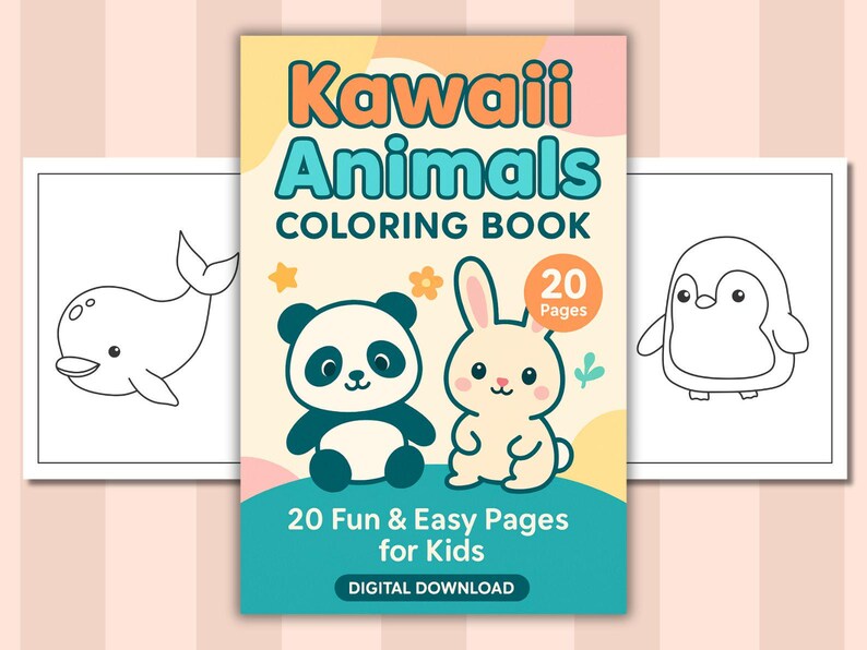 Kawaii Animal Coloring Book | Printable Coloring Pages for Kids ...