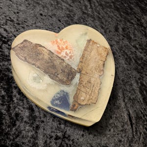 Beach Wood Resin Heart