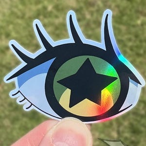 S-Snake Eye Holo-Aufkleber - Anime Pirate - Jolly Roger - Vinyl Decals mit Regenbogen effekt, One Piece Boa Hancock