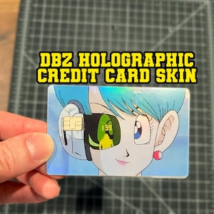 Pegatina holográfica de vinilo para tarjeta de crédito de anime - DBZ Bulma