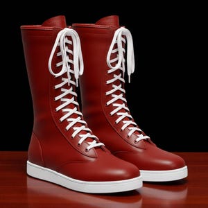 Handmade Lace-Up WWE Cosplay Boots