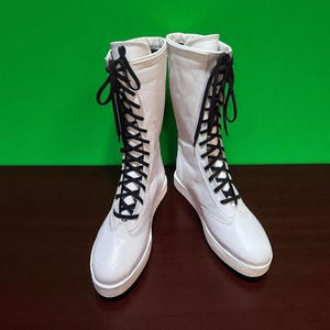 Handmade Wrestling Long Boots, Men Pro Wrestling Shoes, Leather Wrestling Shoes, Professional Wrestling Boots, Custom Wrestling Lace Up Boot