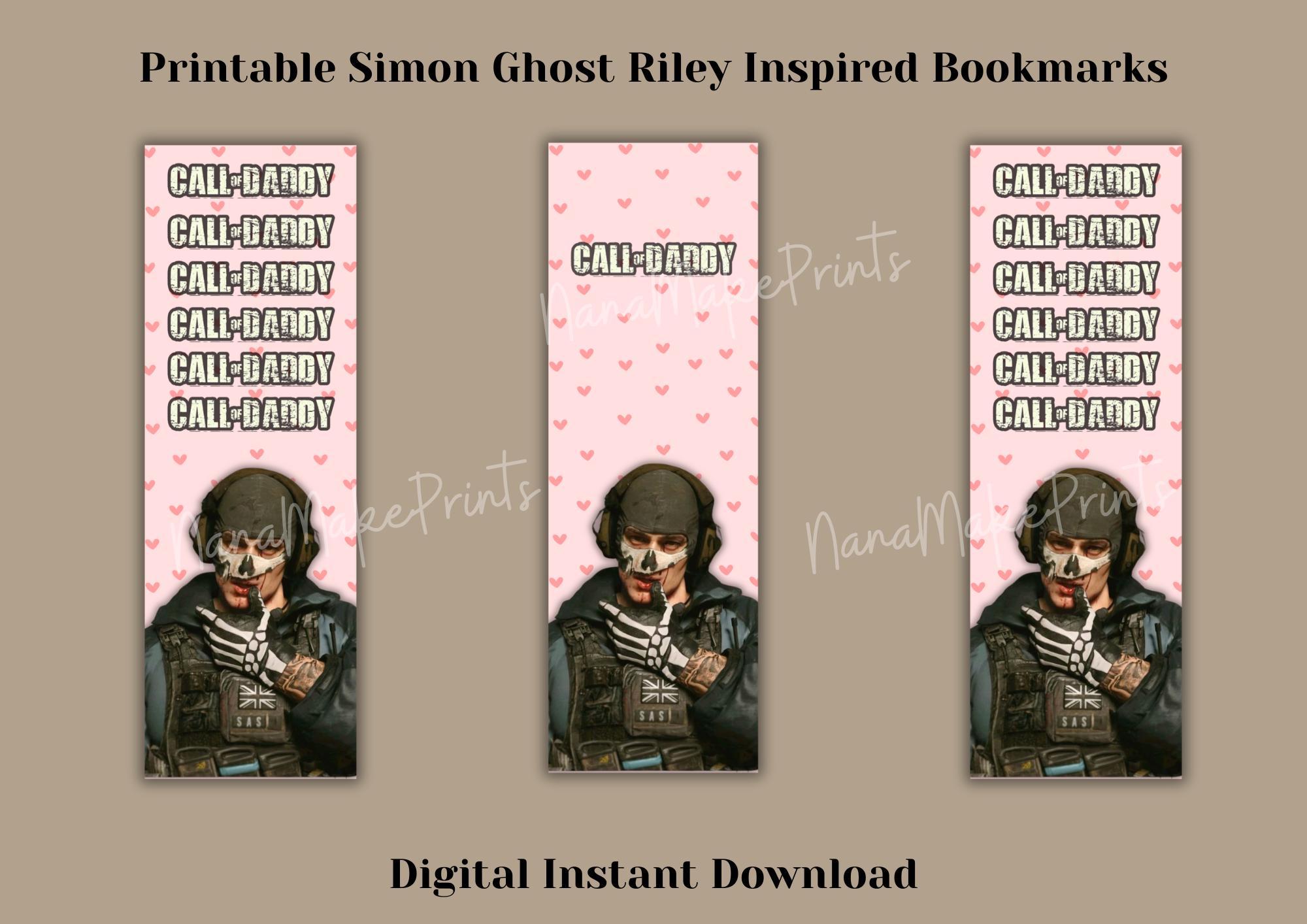 Ghost COD Bookmarks - Dark Romance, Masked Man (digital Download) - Etsy