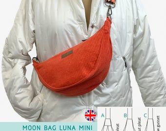 Moon Bag Pattern | Easy Crossbody Bag Pattern | Crescent Bag Sewing Pattern | Shoulder Bag Sewing Pattern | Mini Size by creaResa – ENGLISH