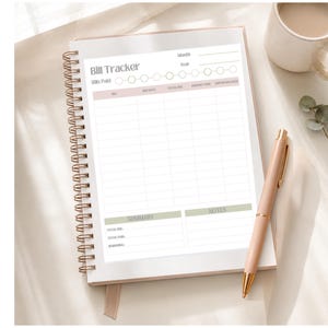 Bill Tracker Printable | Monthly Bill Payment Tracker PDF | Budget Planner Insert | A4 A5 US Letter | Instant Download