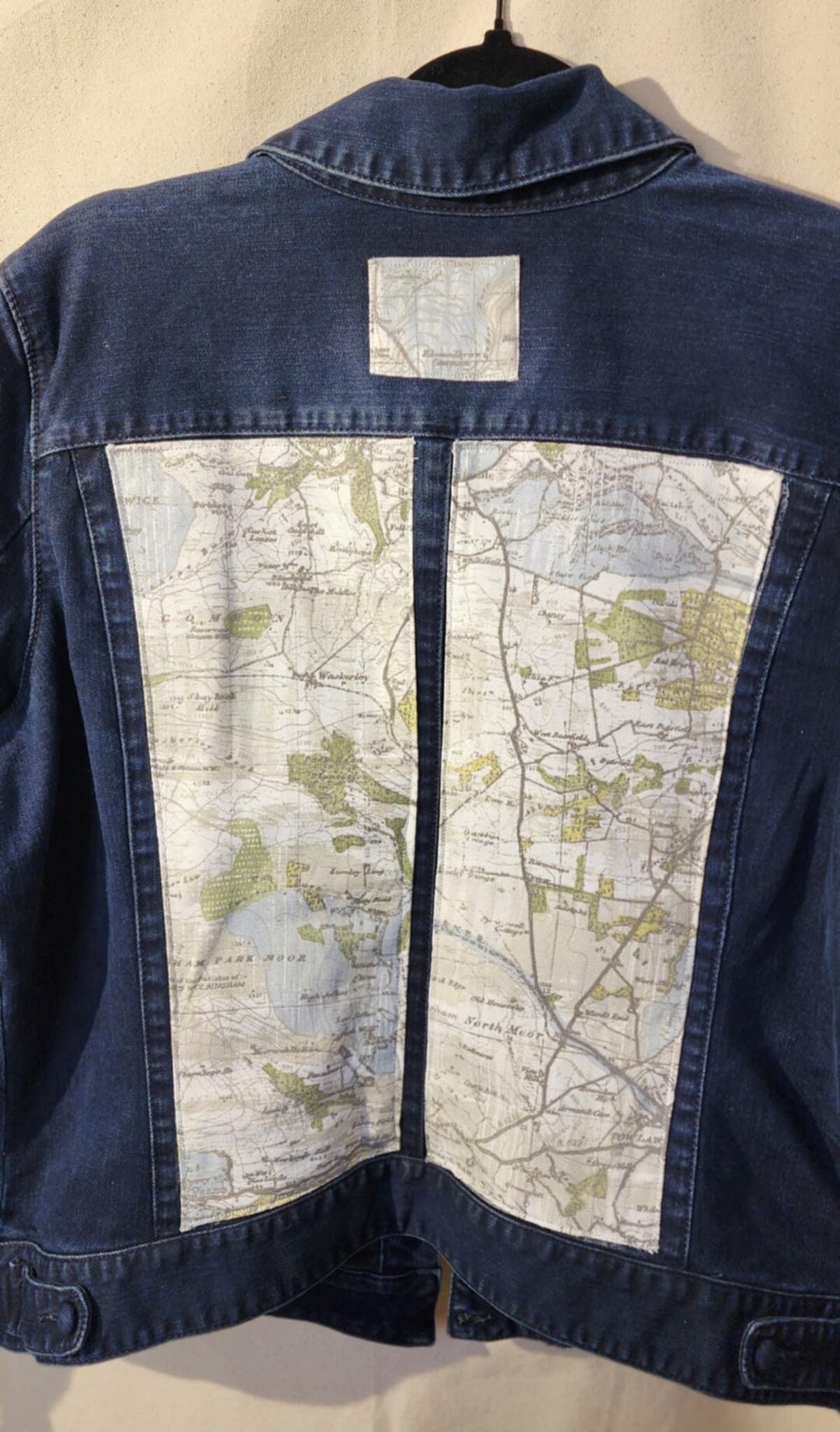 Map Denim Global Map Denim Jacket Upcycled - Etsy