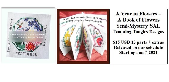 A Year In Flowers A Book Of Flowers Tempting Tangles Etsy