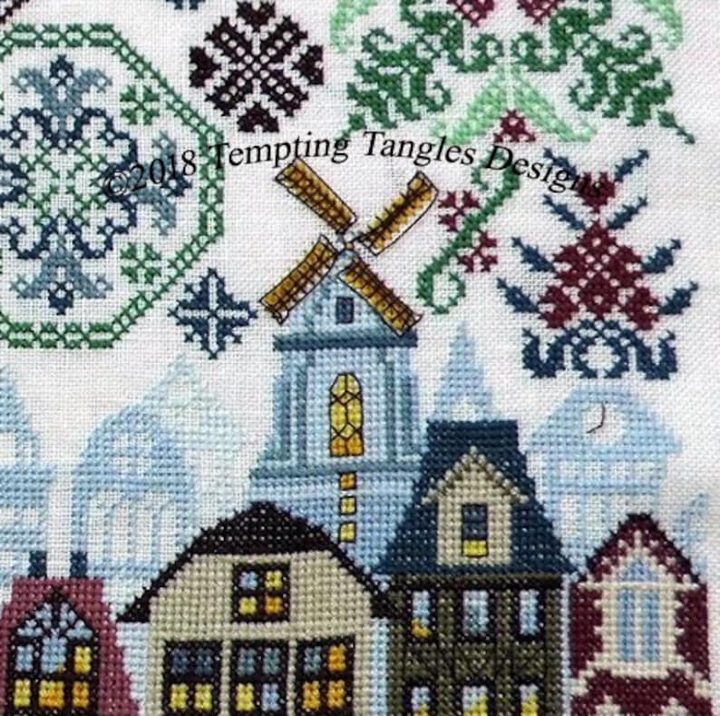 Quakers in Holland/Tempting Tangles Cross Stitch Design/ | Etsy
