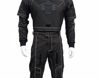 Din Djarin Mandalorian Flight Suit with Vest | Star Wars Mando Undersuit | 2-Piece Handmade Cosplay Costume
