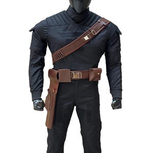 Mandalorian star war costumes outfit custom flight suit cosplay costumes Din Djarin Bounty Hunter best gift with leather Holster Belt