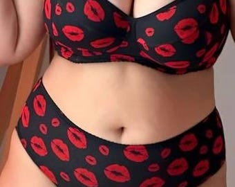 Beautiful Plus size lingerie set | Big size underwear | Plus size lingerie | Colored Lingerie | Gift for self | Plus Size Mesh Lingerie Set