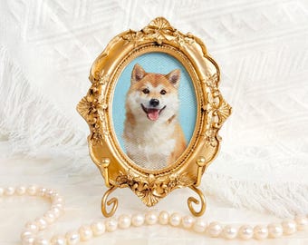 Retrato de mascota personalizado pintado a mano – Pintura acrílica a partir de una foto, regalo para recordar a tu perro fallecido, recuerdo para tu mascota