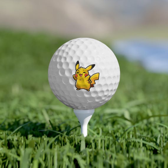 Chibi Style Pikachu Pokemon Golf Balls Set - 6 Pack | Fan-inspired