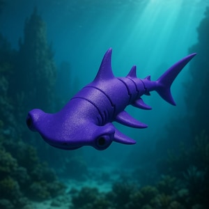 Flexi Hammerhead Shark – 3D Printed Articulated Toy – Fidget Sensory Gift for Kids & Adults