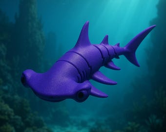 Flexi Hammerhead Shark – 3D Printed Articulated Toy – Fidget Sensory Gift for Kids & Adults