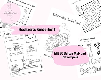 Wedding booklet for children! Coloring and puzzle fun!
