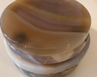 Gepolijste AGAATONDERZETTERS 1 SET 4 stuks.