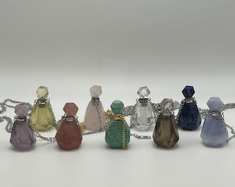 Beautiful Dainty Gemstone perfume bottles