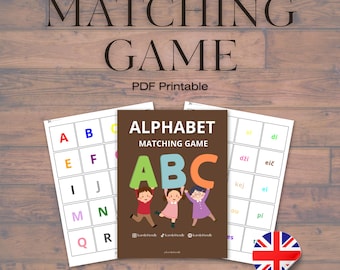Alphabet Matching Game: ABC Flashcards for Preschool (PDF Printable)