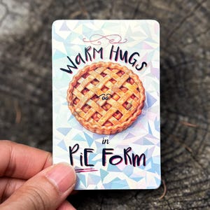 Sticker personnalisé imperméable plastifié Warm Hugs in Pie, Sticker carte, idéal pour les bouteilles, les ordinateurs portables, les cadeaux