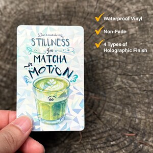 Sticker personnalisé imperméable plastifié I'm Match in Motion Don't Mistake My Stillness, Sticker carte, Pour bouteilles, ordinateurs portables, cadeaux