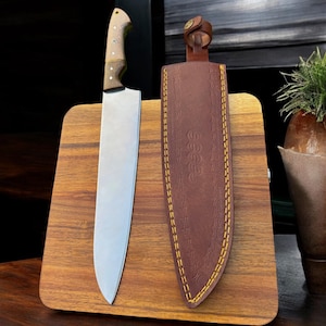 Personalized CHEF KNIFE Housewarming Kitchen Cooking Home Groomsmen Gift for Him Dad Men Her Mom Women Wedding Birthday Custom Engraved.