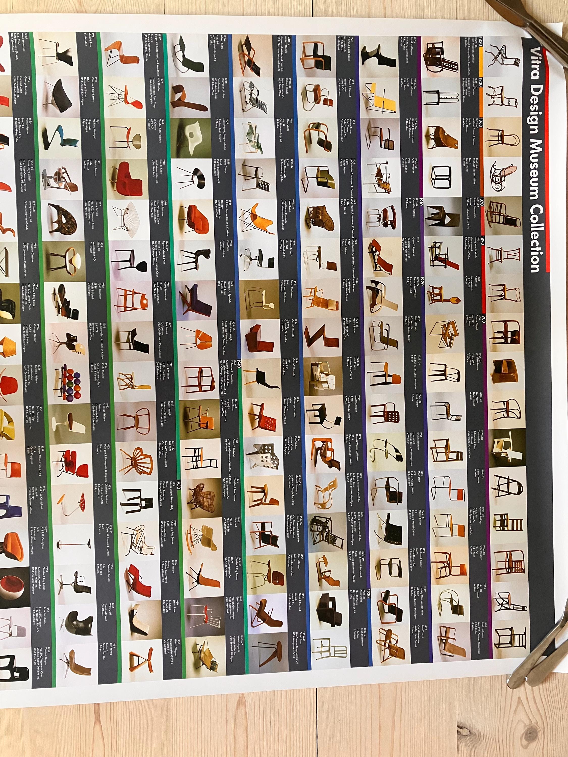 Vitra Design Museum Chair Collection Poster | Vintage Modernist